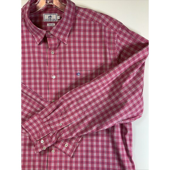 Southern Tide Other - Southern Tide  Men’s Pink Blue White Plaid Long Sleeve Button Dwn Shirt Size XXL